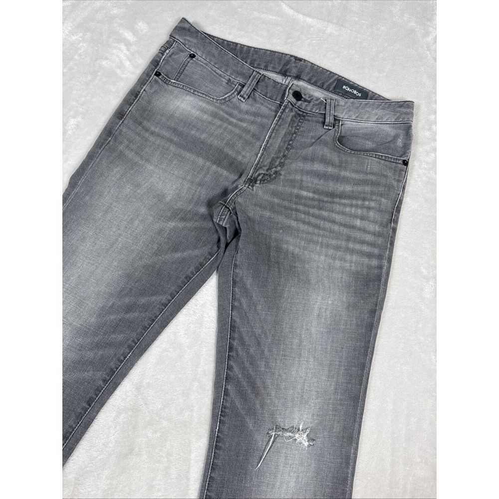 Bonobos 33X31 The Jetsetter Athletic‎ Distressed Gray Stretch Denim Mens Jean
